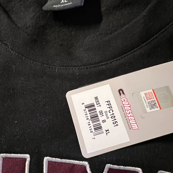 Colosseum Mississippi State Bulldogs Arch Logo Tackle Twill Sweatshirt NWT Sz XL - Picture 2 of 2